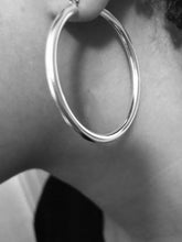 Load image into Gallery viewer, Sterling Silver Large Hoop Earrings
