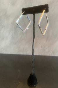 Diamond Shaped Hoops