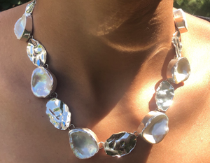 Pearl Disk Necklace