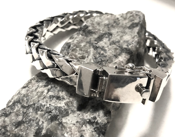 Sterling silver woven bracelet