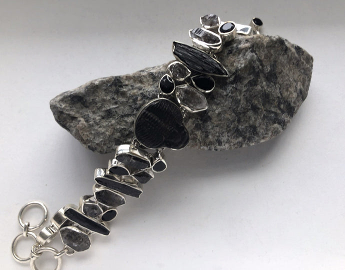 Multi Stone Black Bracelet