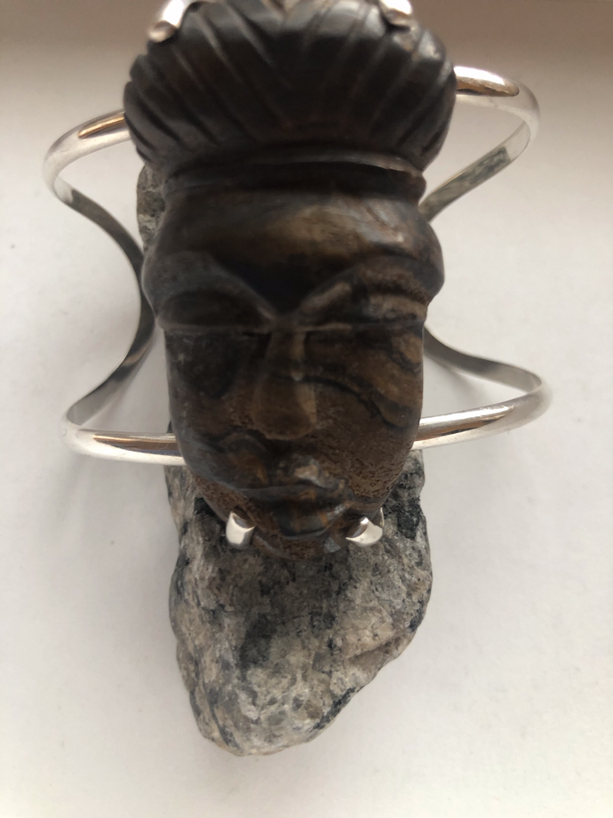 Sterling Silver Tribal Cuff Bracelet